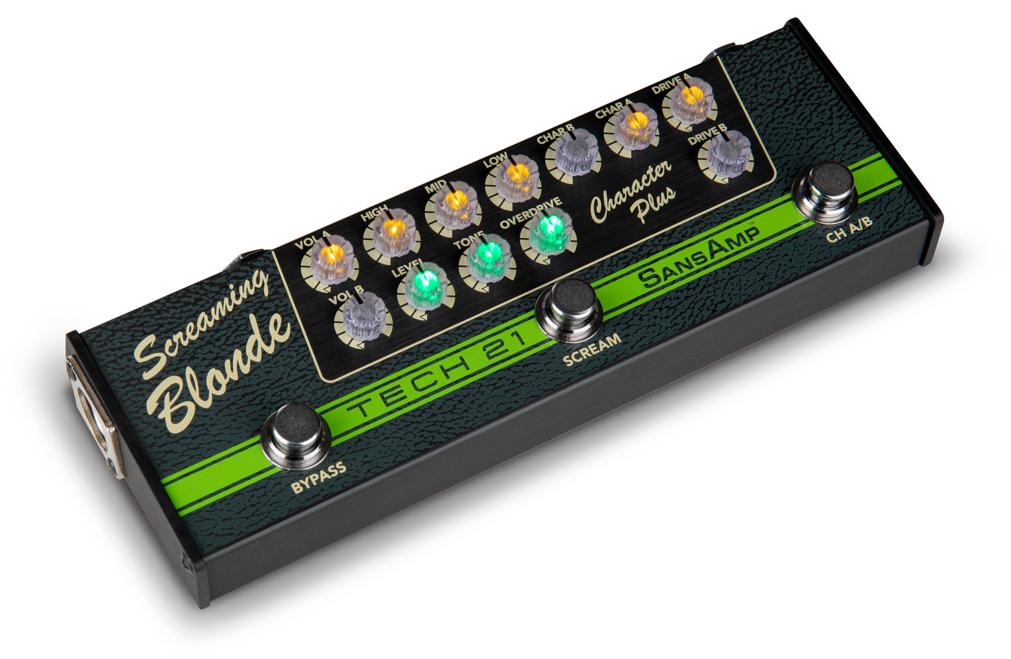 New Tech 21 SansAmp Character Plus Screaming Blonde Guitar Effects Pedal