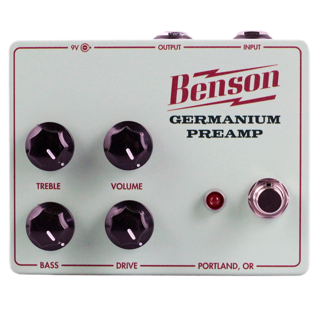 Benson Germanium Preamp guitar effects pedal — seafoam green