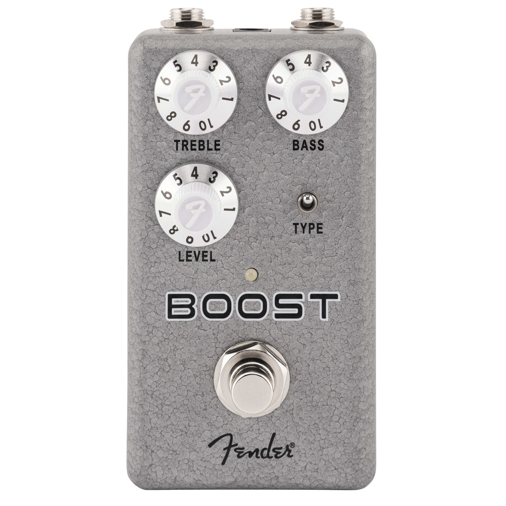Fender Hammertone Boost pedal — treble bass level knobs
