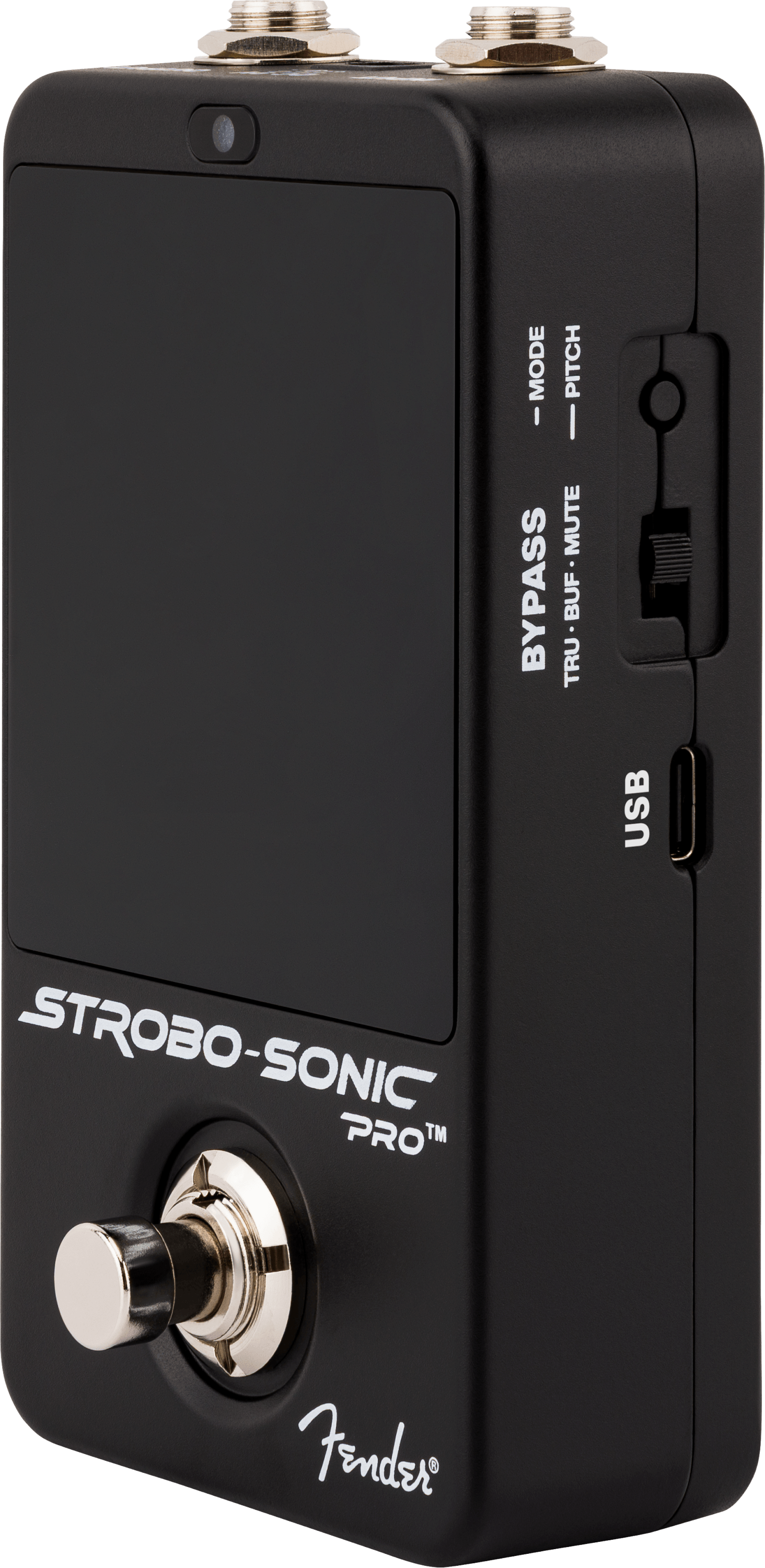 Fender Strobo-Sonic Pro tuner pedal — angled product view