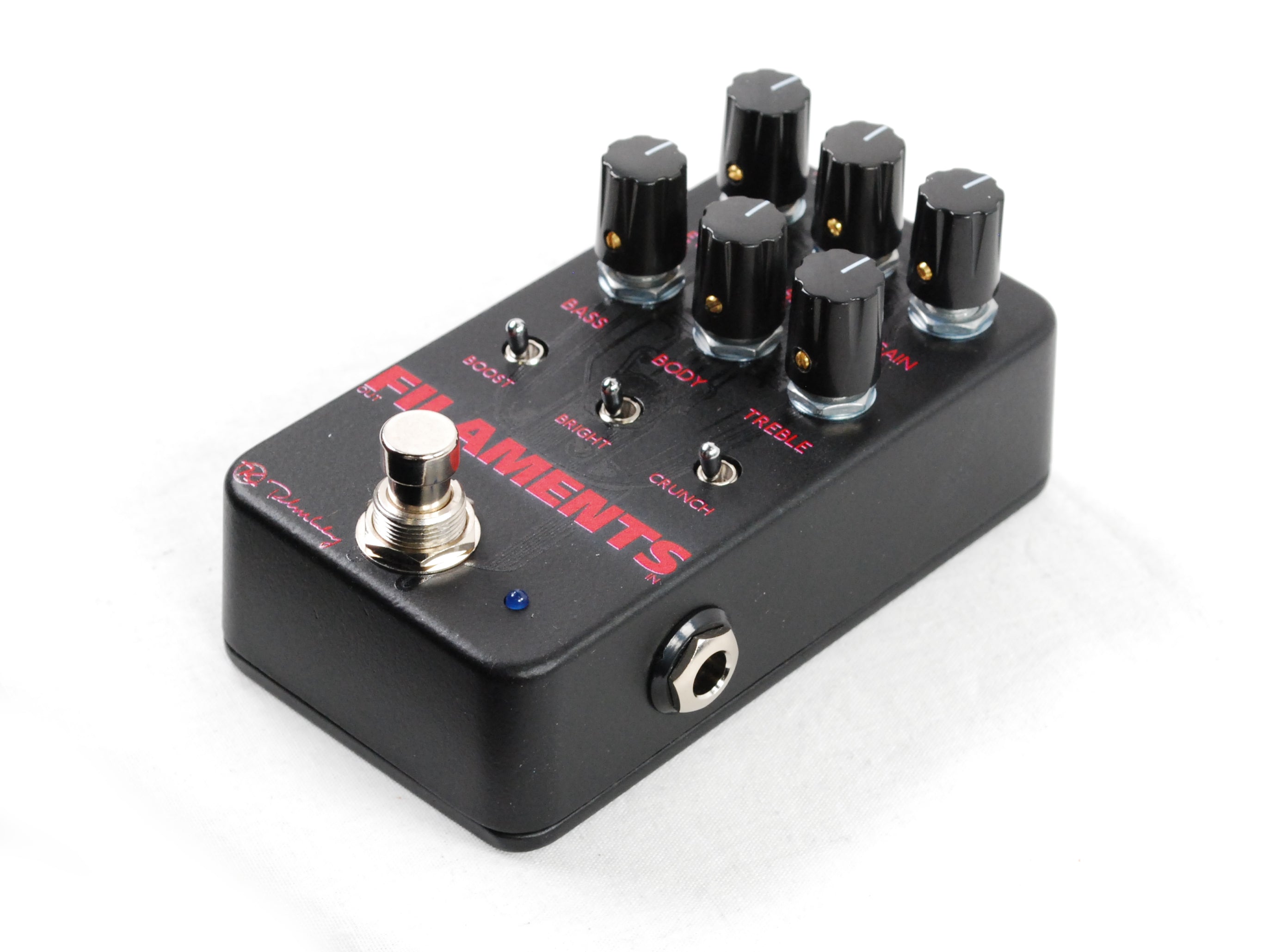 Keeley Filaments distortion guitar pedal — angled view