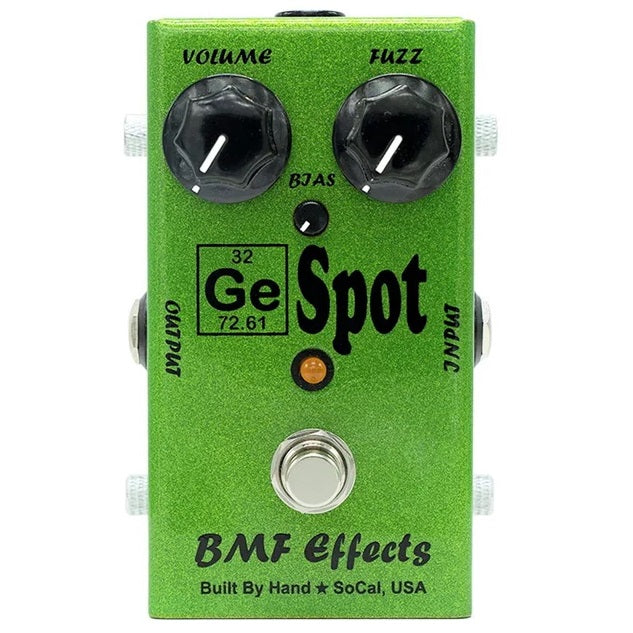 BMF Effects Ge Spot germanium fuzz pedal — green enclosure