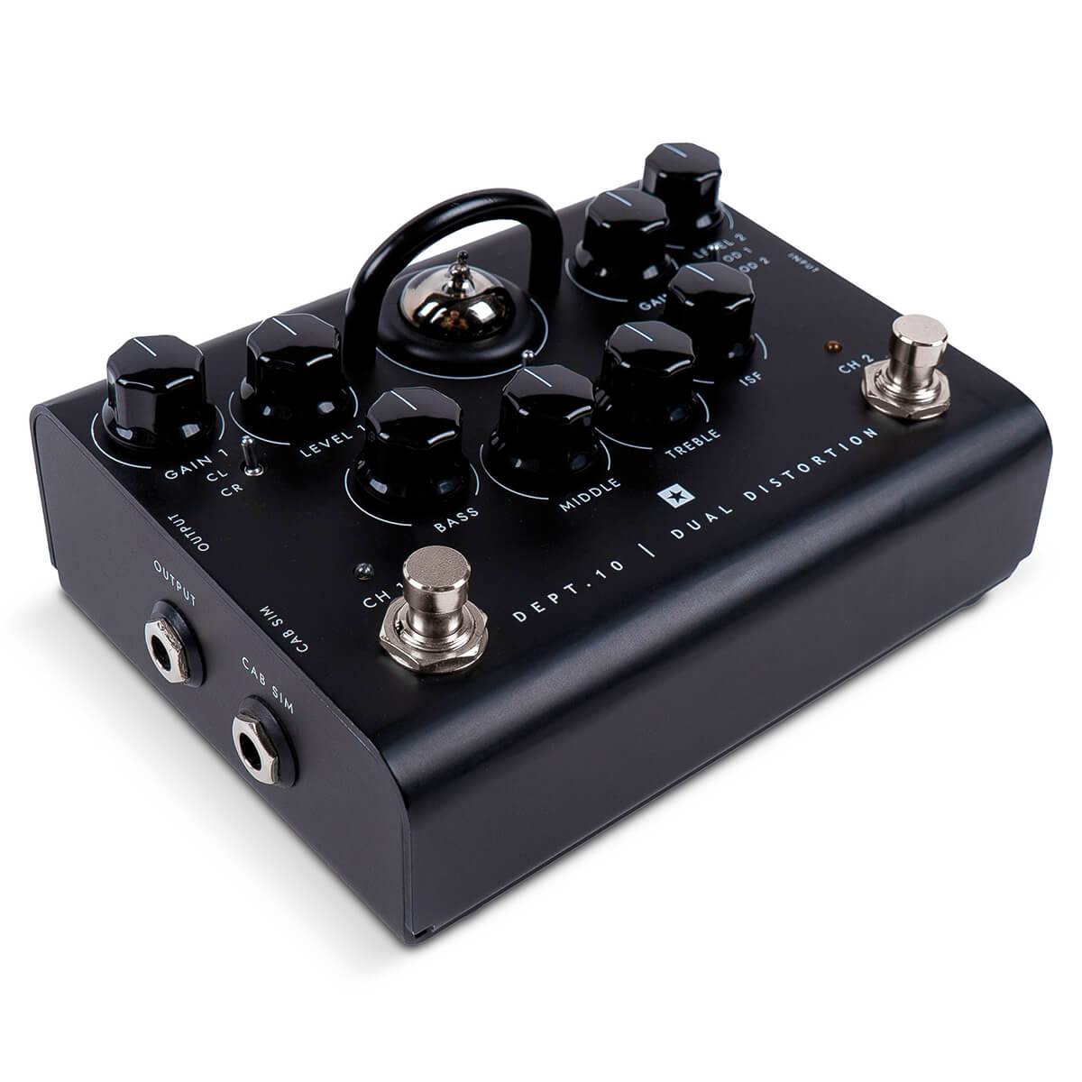 Blackstar Dept. 10 Dual Distortion pedal control knobs detail