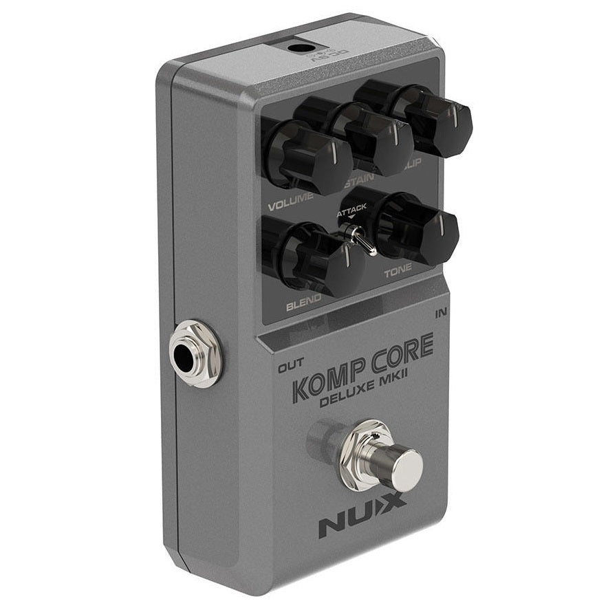NUX Komp Core Deluxe MKII compressor pedal — footswitch detail