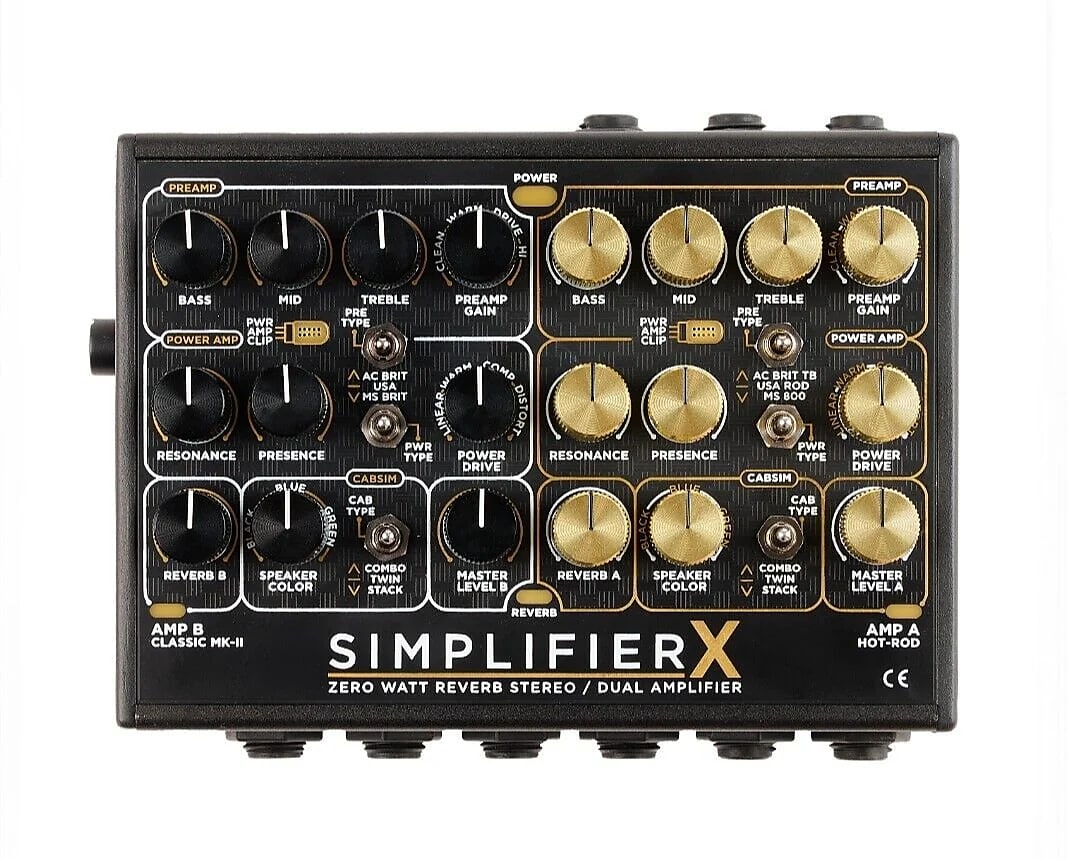 DSM & Humboldt Simplifier X dual amp simulator — angled view