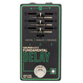 Walrus Audio Fundamental Delay pedal — black enclosure with green ink, fader controls