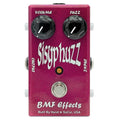 BMF Effects Sisyphuzz silicon fuzz pedal — magenta enclosure, top view