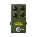 JHS Muffuletta fuzz pedal in Army Green — top view with six-mode knob