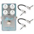 Xotic AH Allen Hinds Booster overdrive pedal — silver enclosure with two patch cables