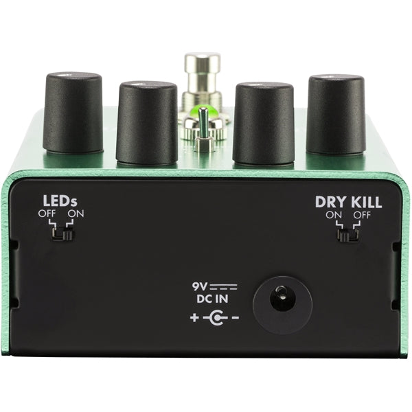 Fender Marine Layer Reverb pedal — angled view of type and variation switches