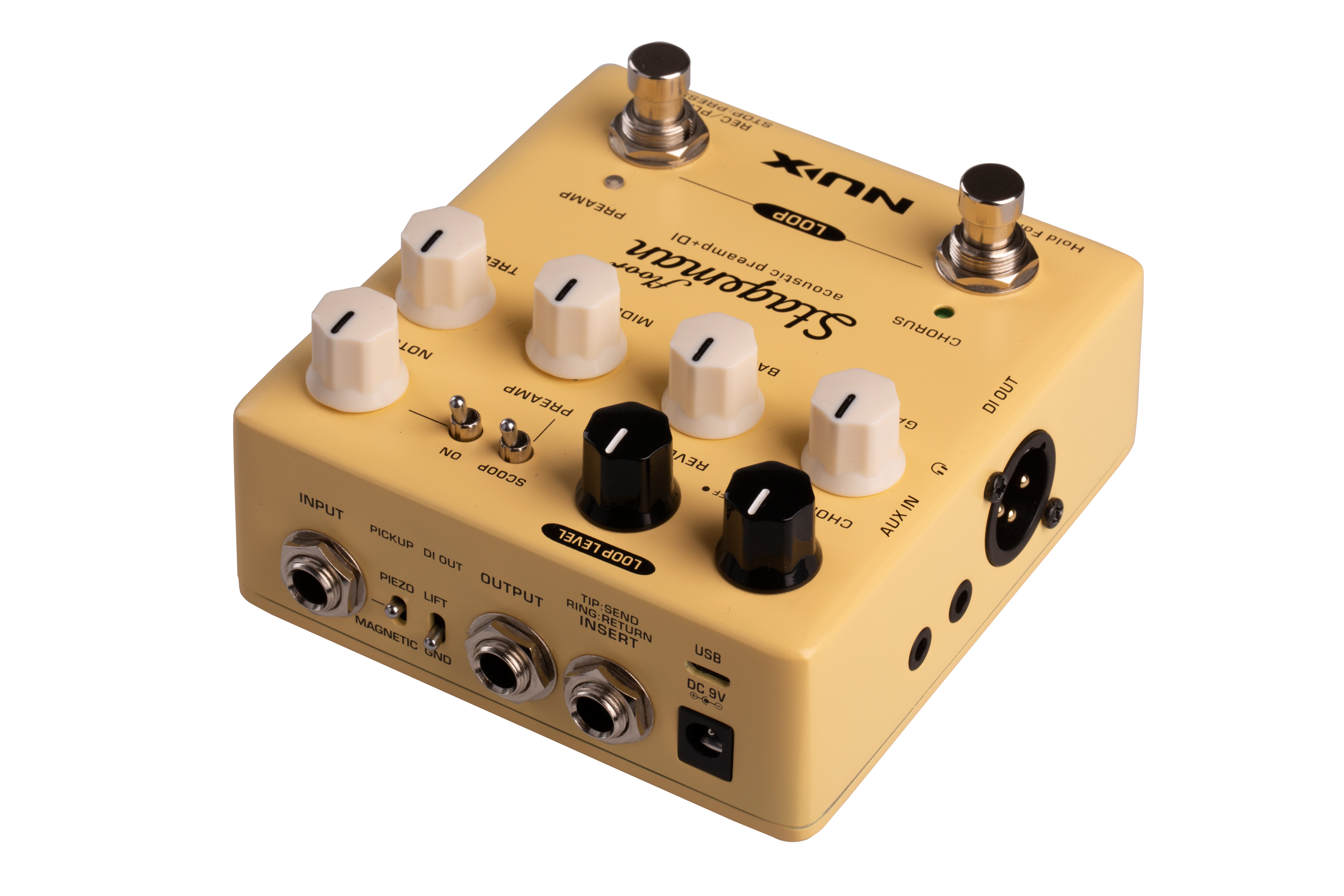 New NUX NAP-5 Stageman Floor Acoustic Preamp & DI Guitar Effects Pedal