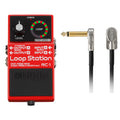 Boss RC-1 Loop Station guitar pedal — red enclosure with patch cable included