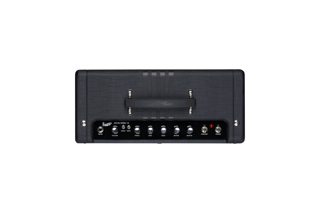 Supro Delta King 12 tube combo amp, top control panel knobs