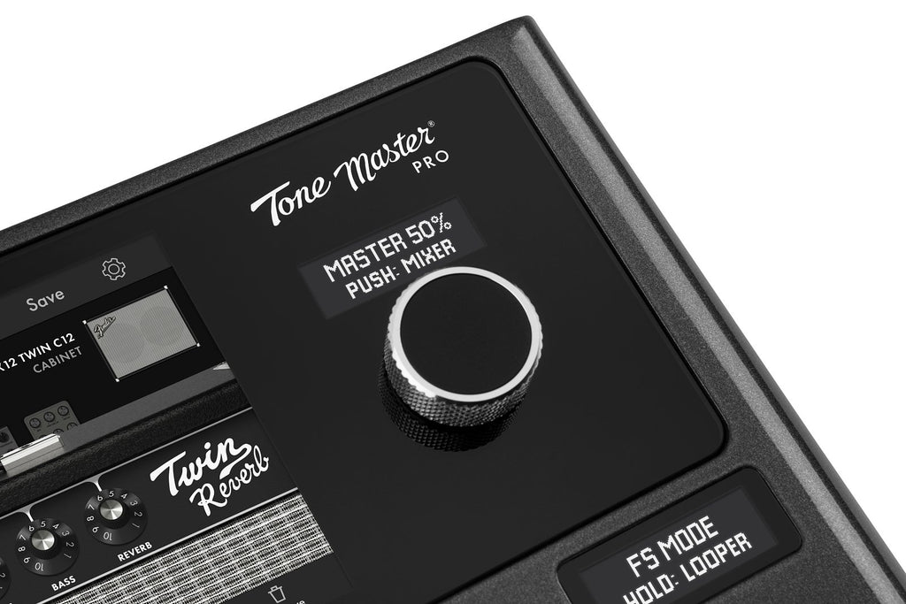 Fender Tone Master Pro multi-effects workstation — black control panel and knobs
