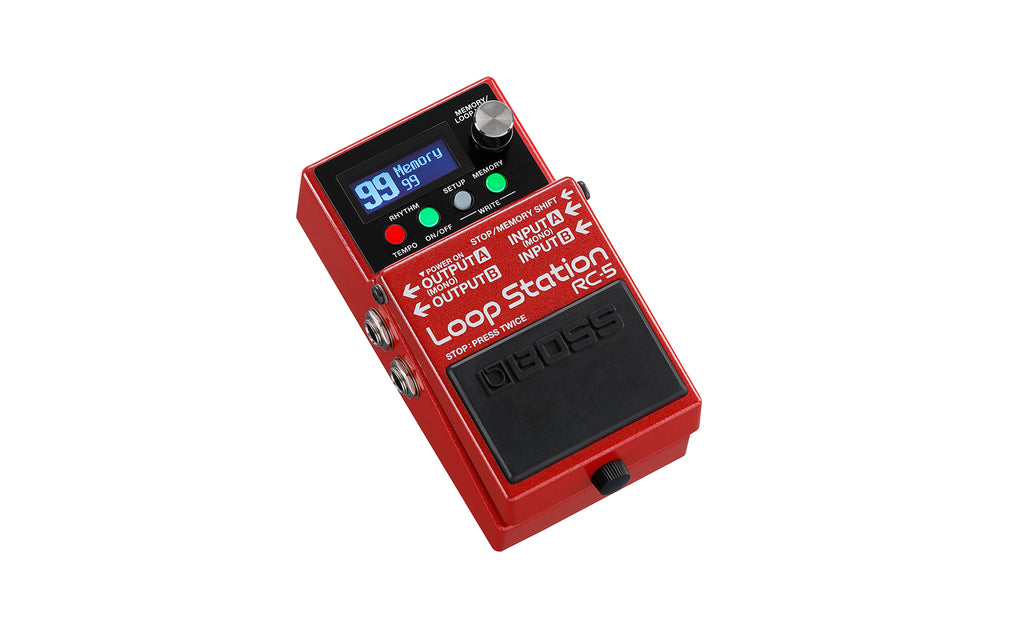 Boss RC-5 Loop Station looper pedal — rear jacks and ports