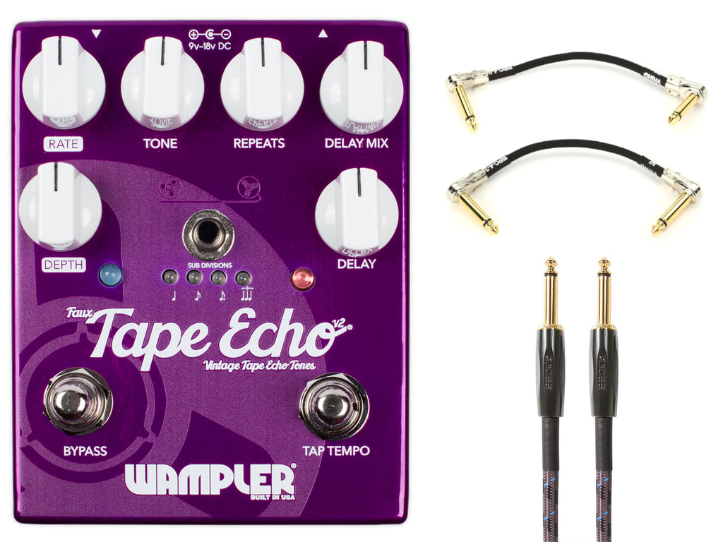 Wampler Faux Tape Echo V2 delay pedal — purple enclosure front