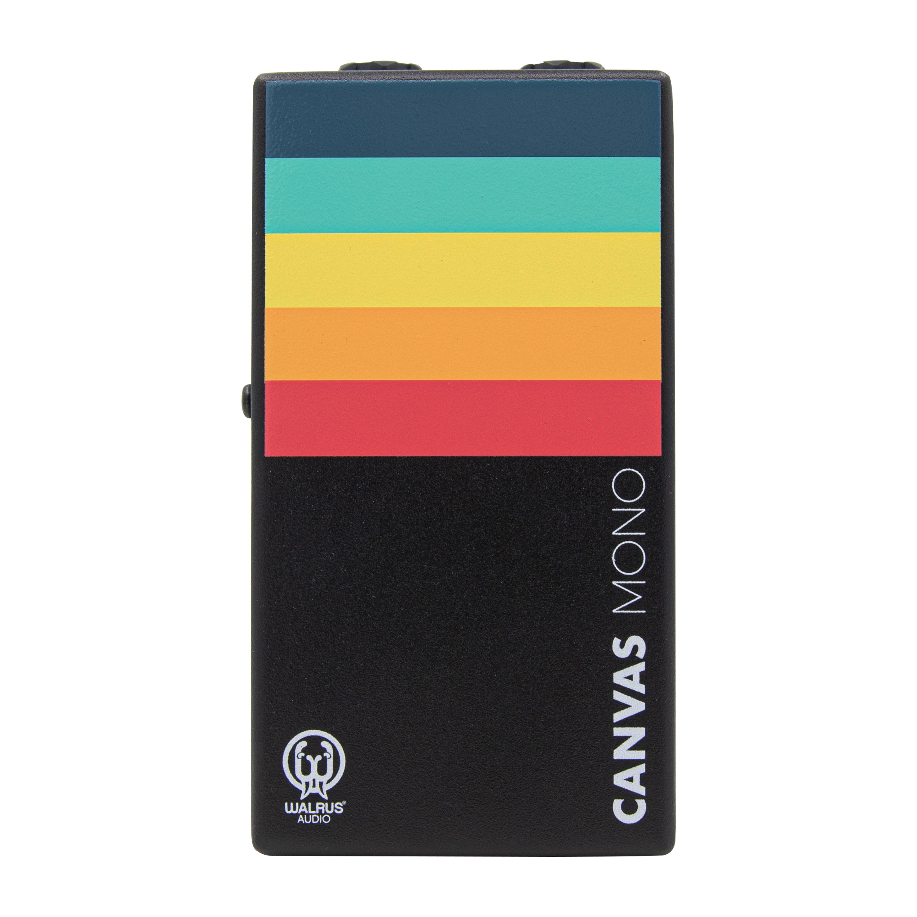 Walrus Audio Canvas Mono DI box — angled front view of black enclosure