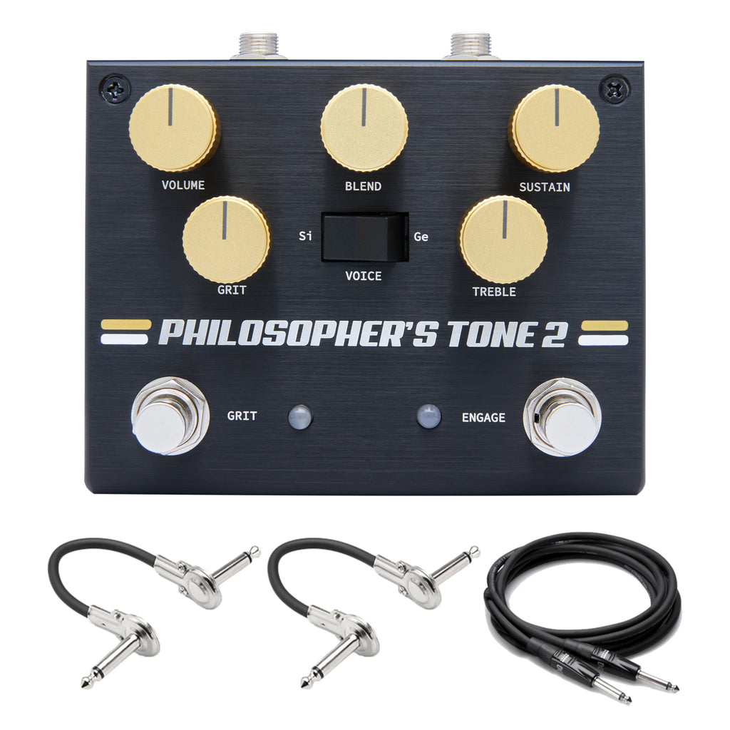 Pigtronix Philosopher's Tone 2 compressor pedal with included cables