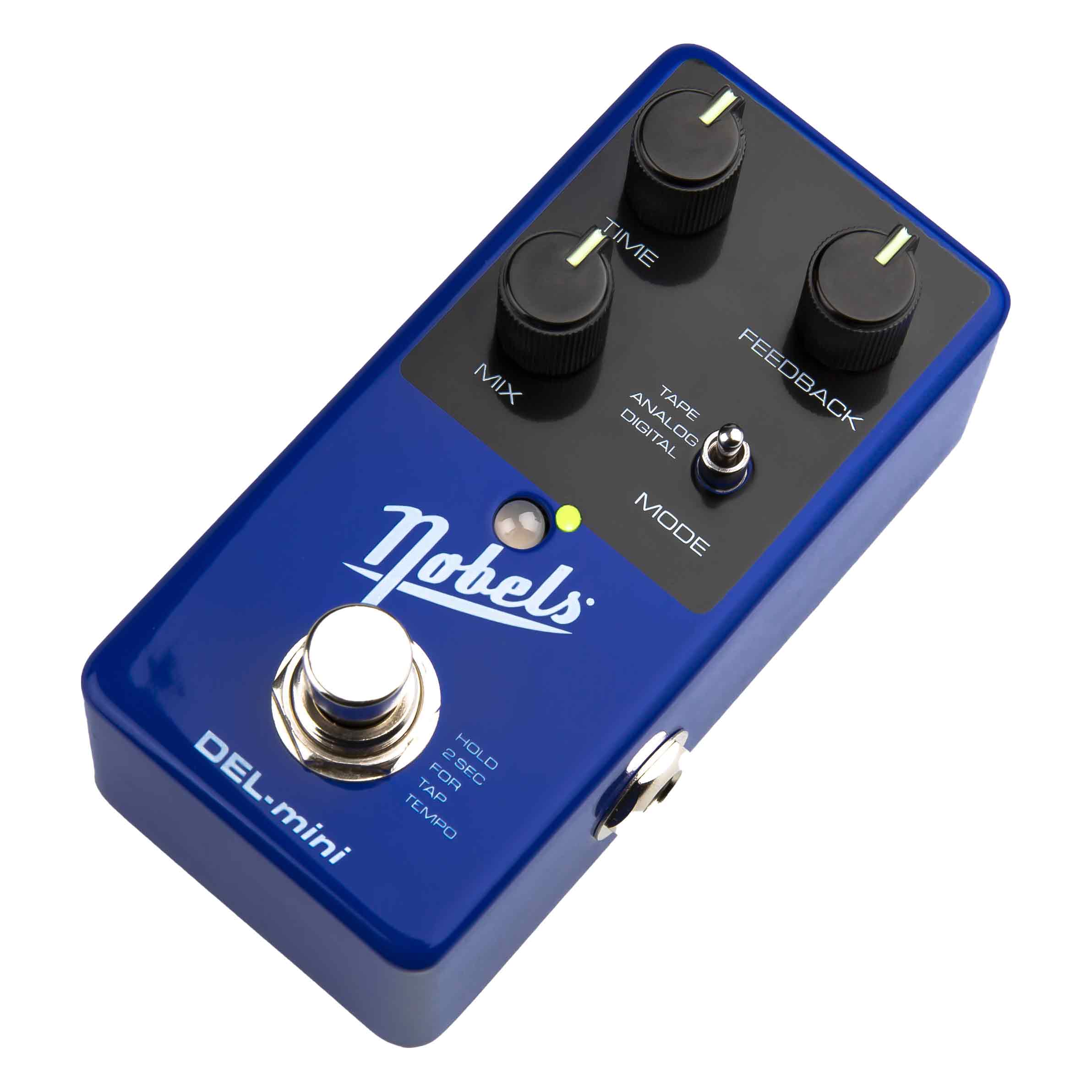 Nobels DEL-mini mini delay pedal — footswitch and side jacks