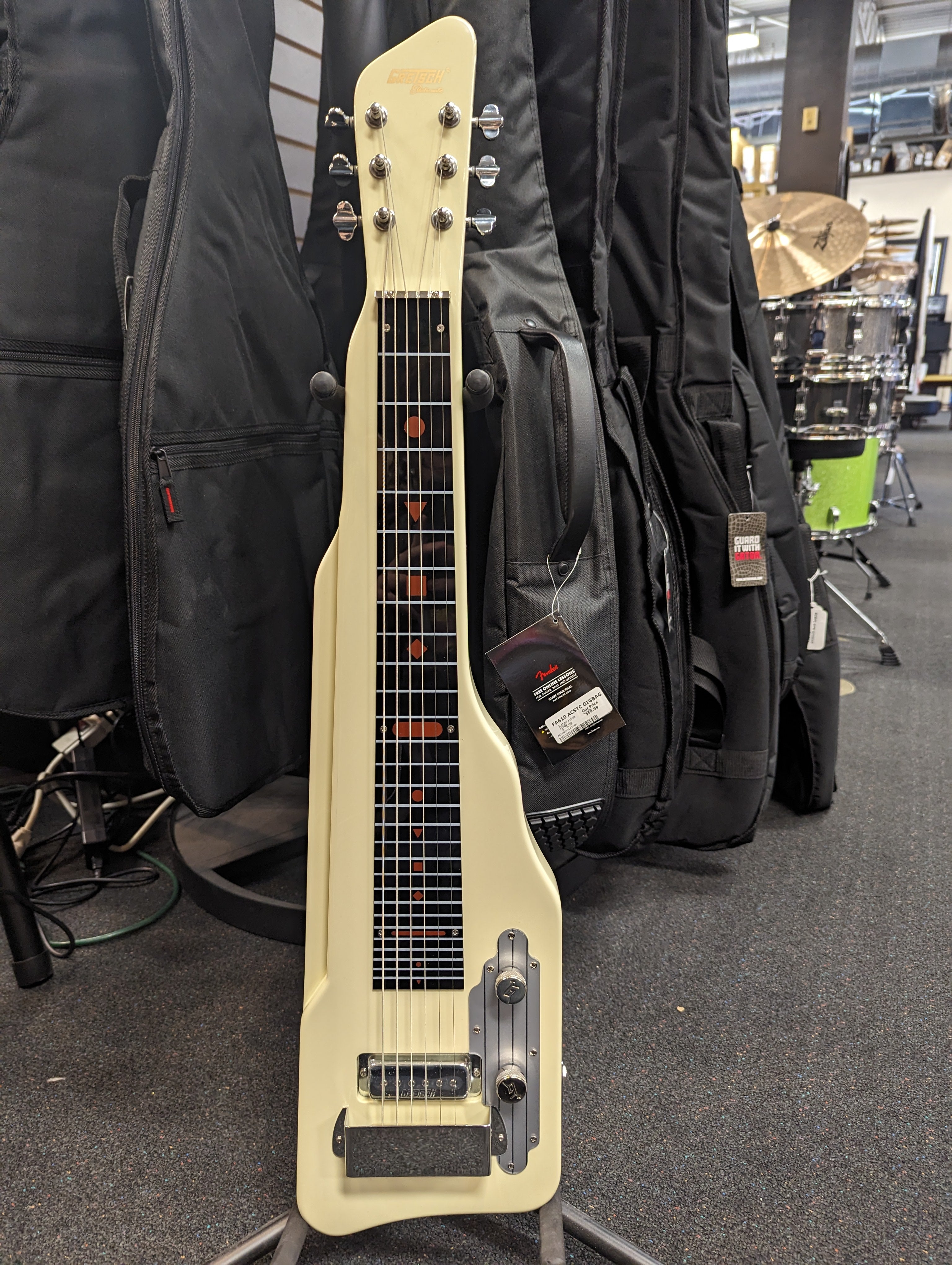 New Open Box Gretsch Electromatic G5700 Lap Steel Guitar Vintage White w/ Free Shipping!