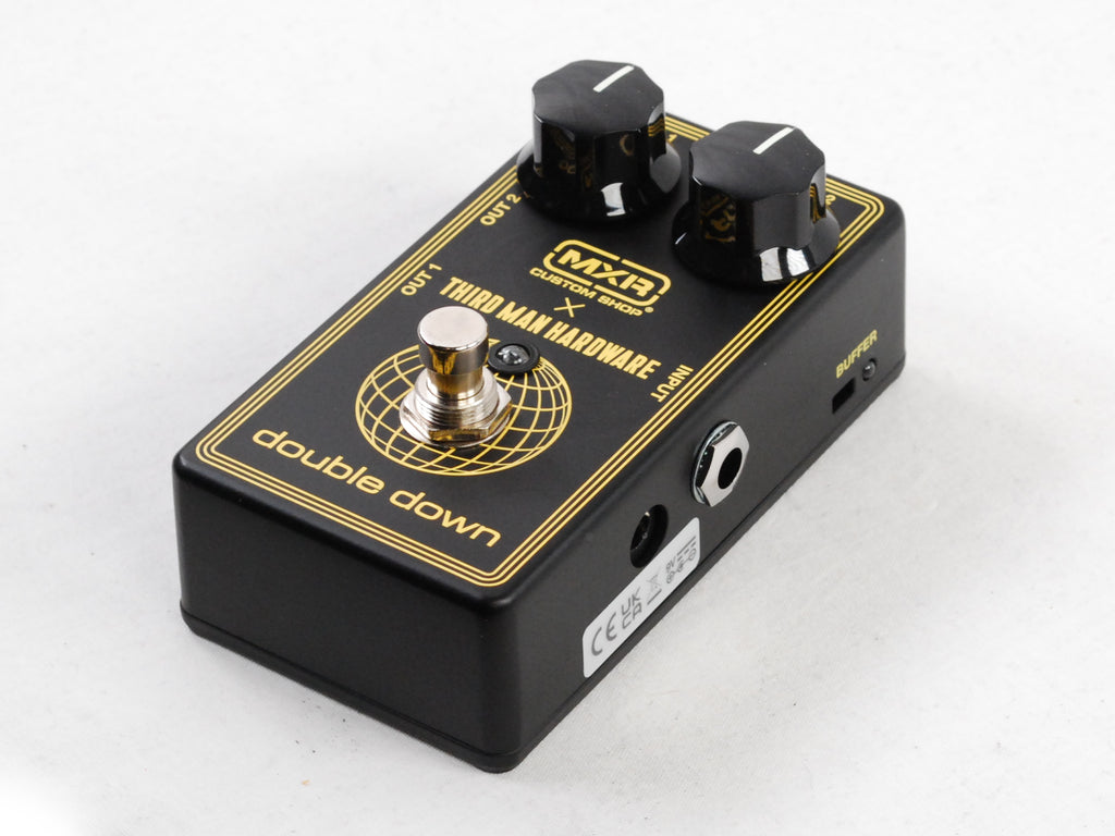 MXR CSP042 Double Down booster pedal — footswitch and globe graphic detail