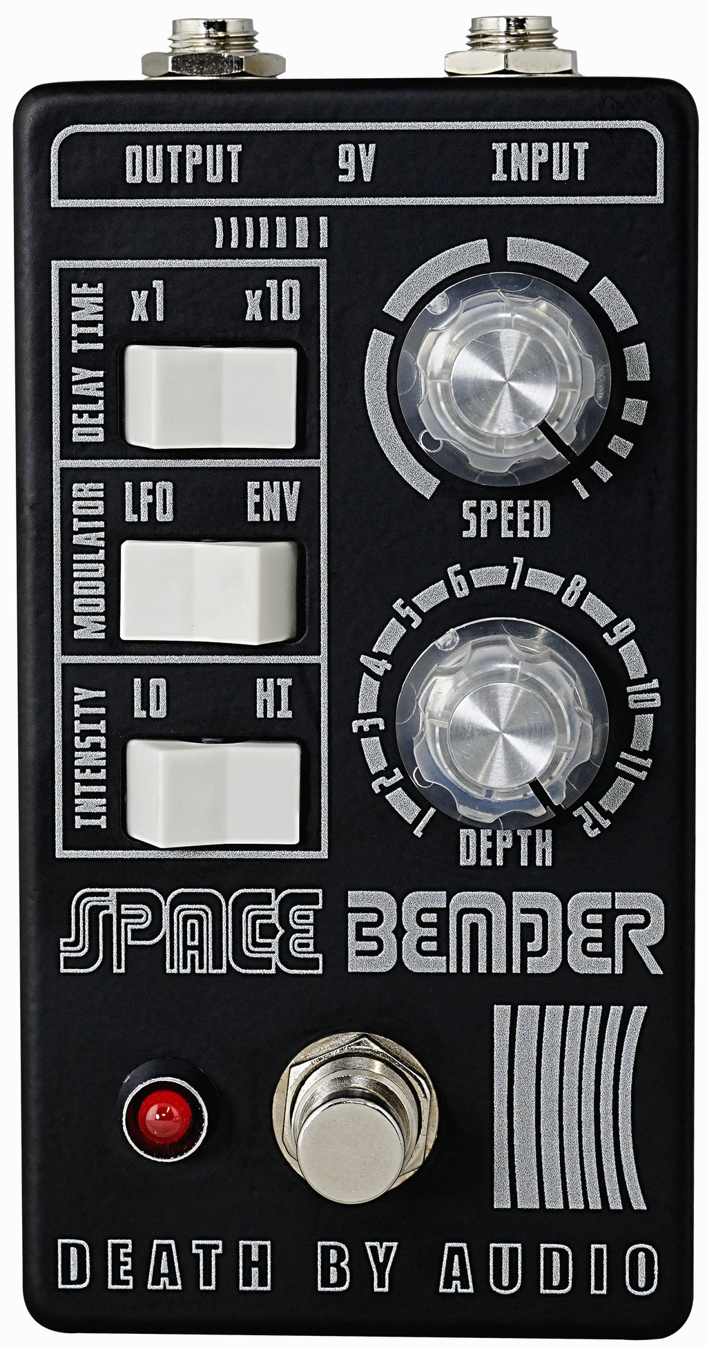 Death By Audio Space Bender chorus/flanger pedal — side view