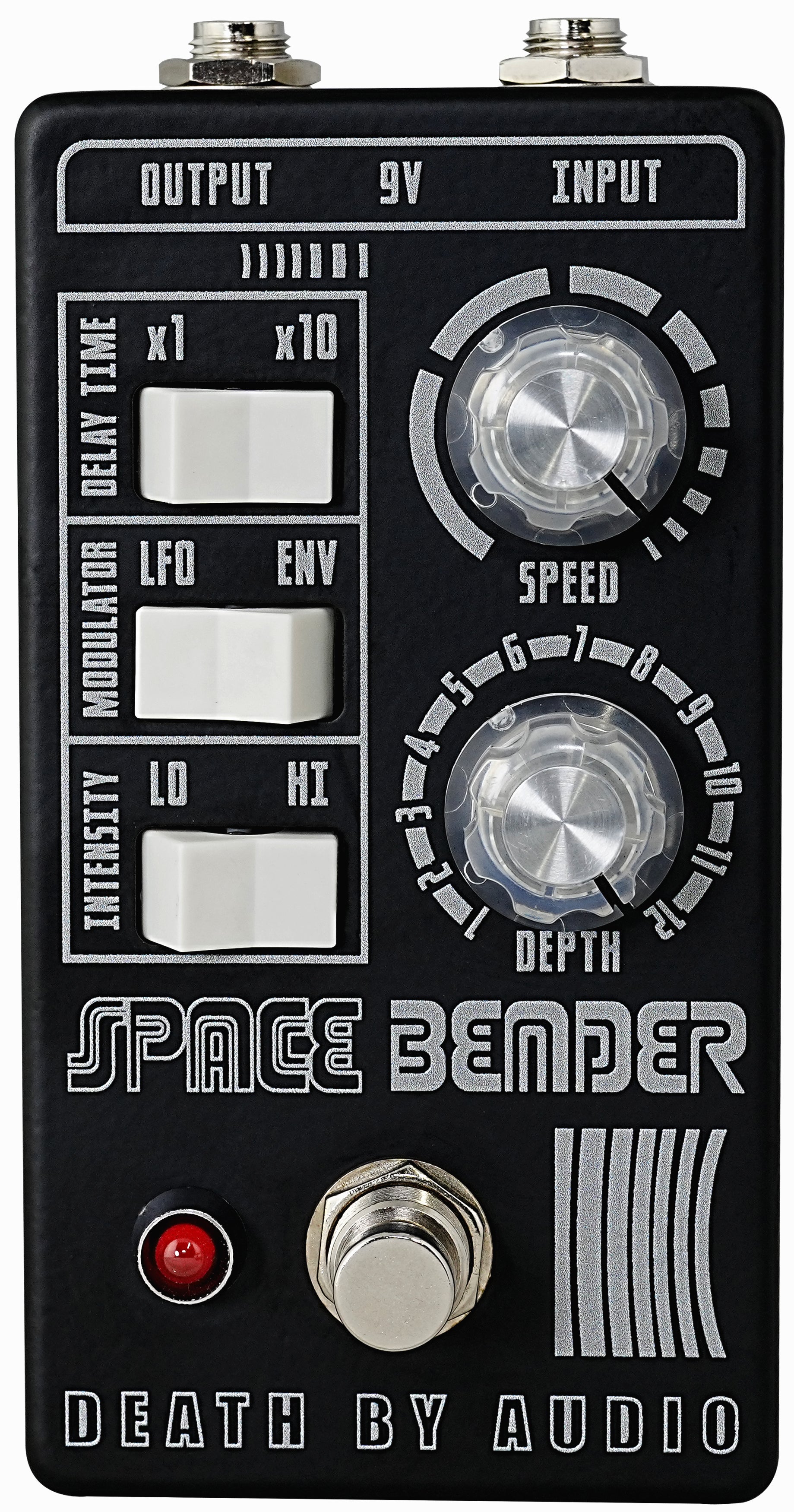 Death By Audio Space Bender chorus/flanger pedal — side view