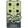 EarthQuaker Devices Ledges reverb pedal - top view, green and gray enclosure