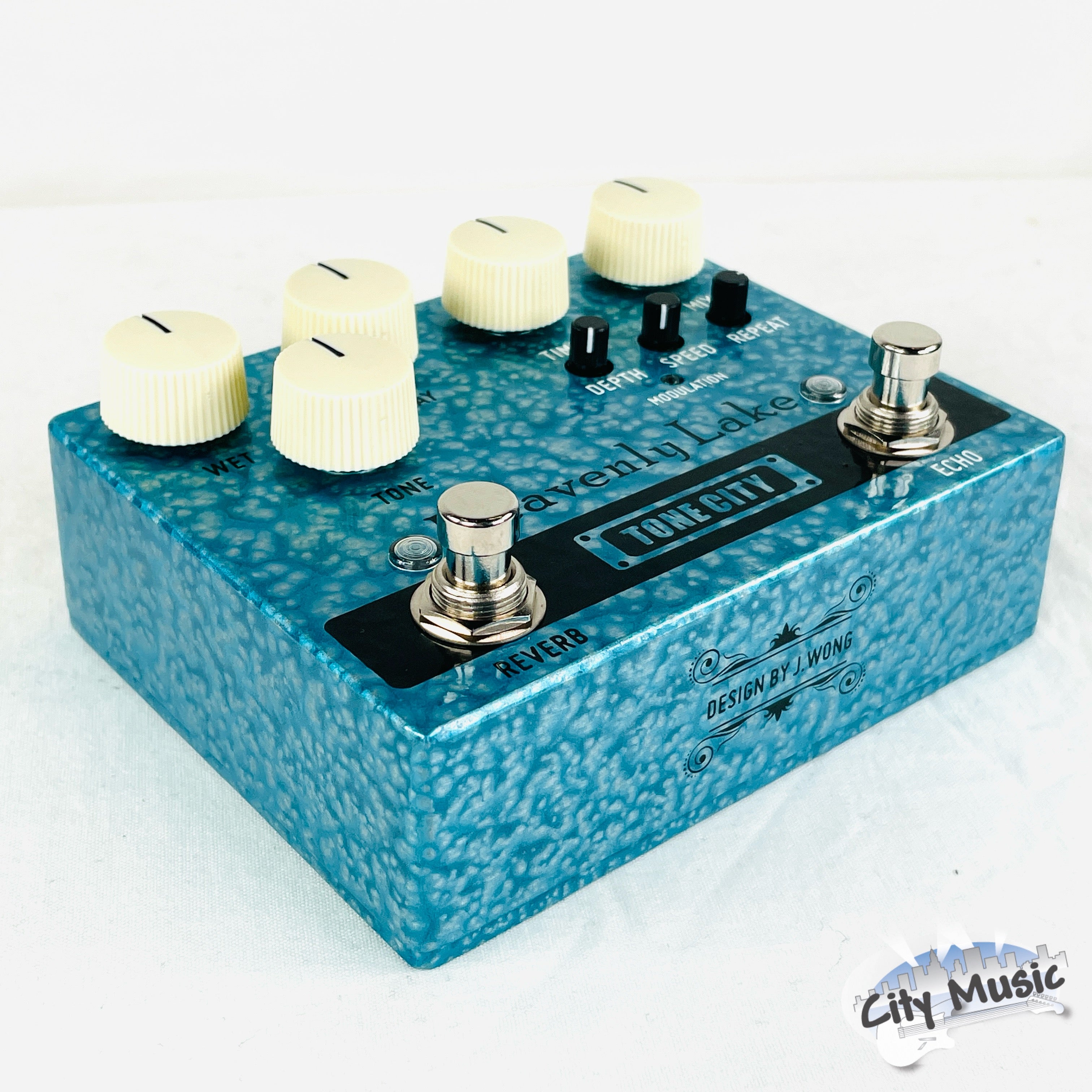 Used Tone City Heavenly Lake delay reverb — rear panel view