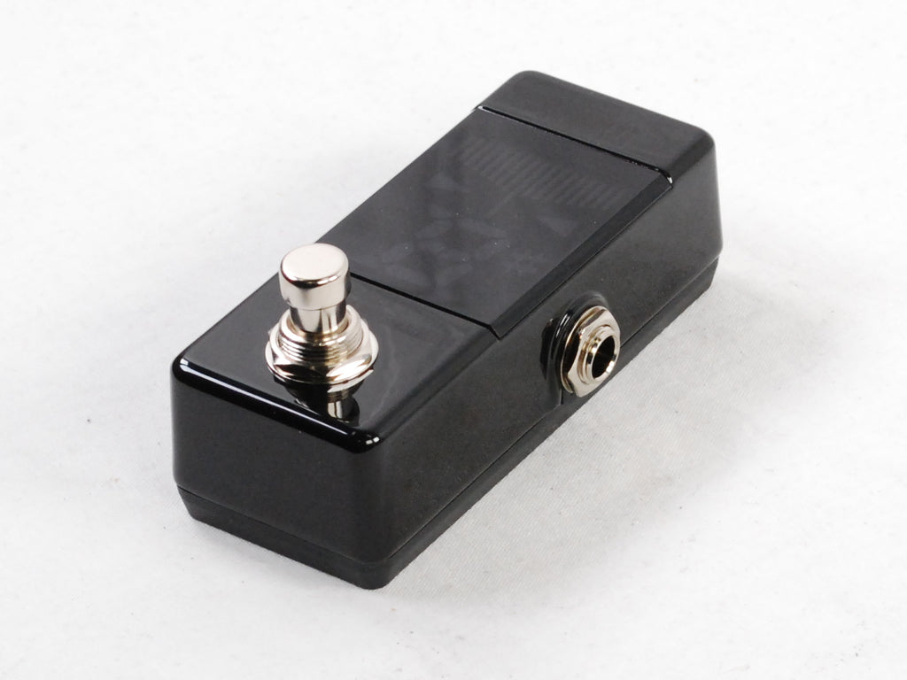 Used Korg Pitchblack X Mini tuner pedal — footswitch and jacks detail