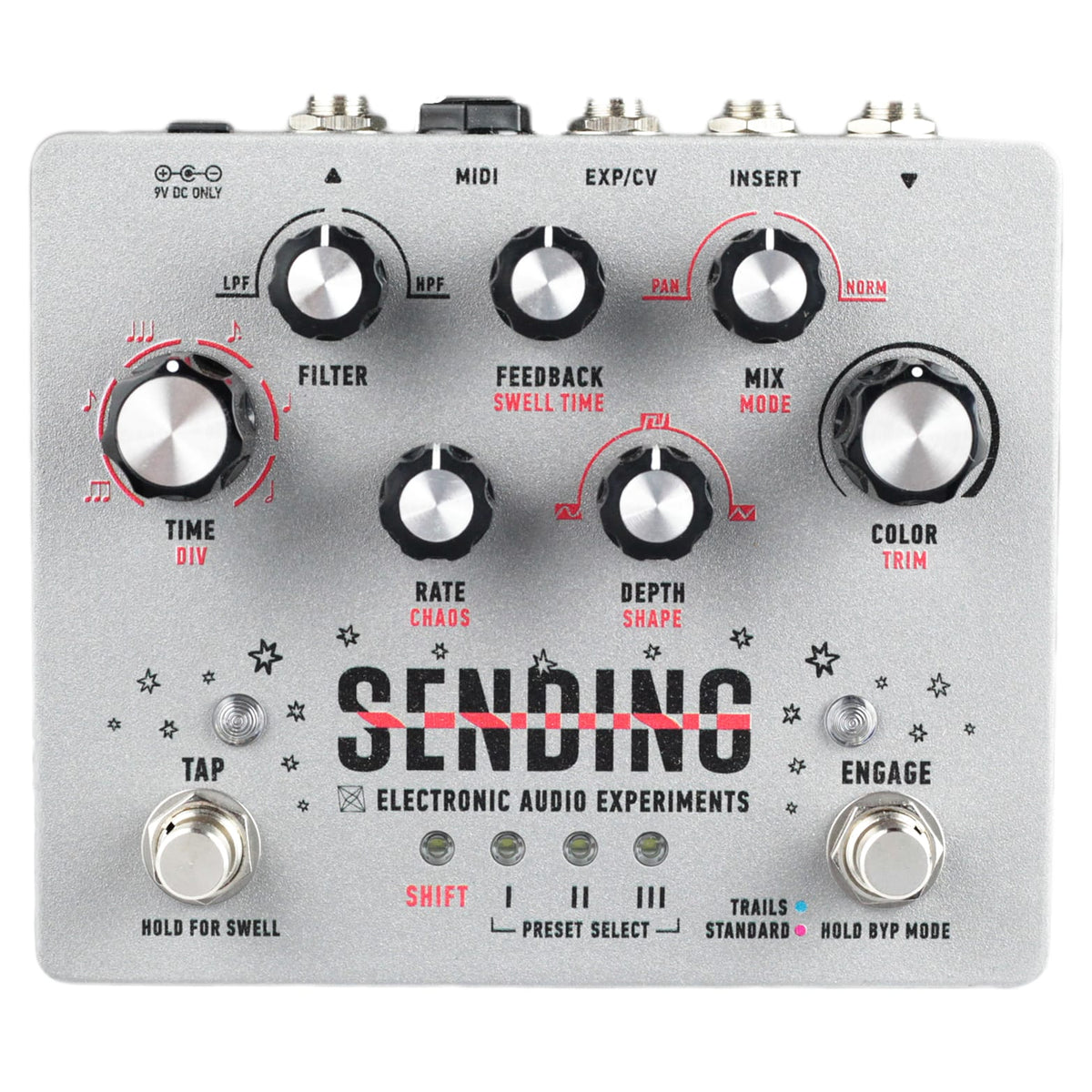 New Electronic Audio Experiments Sending V2 Delay Guitar Effects Pedal