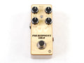 Used Pigtronix Philosopher's Gold distortion pedal — gold enclosure top view