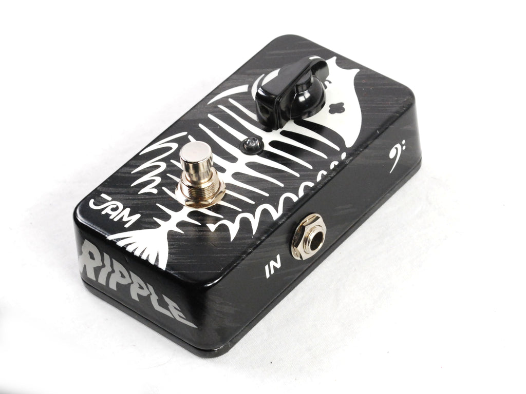 JAM Pedals Ripple Bass black phaser pedal — rear and jacks view