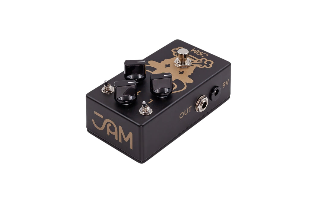 JAM Pedals Octaurus NOS black octave fuzz pedal — toggle switch detail