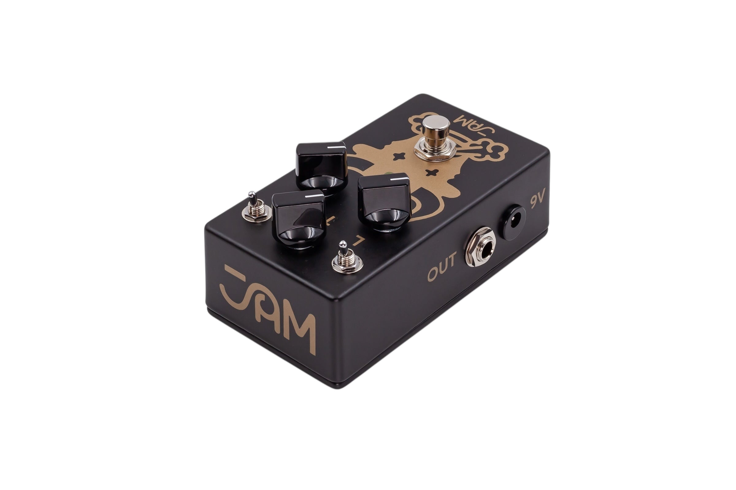 JAM Pedals Octaurus NOS black octave fuzz pedal — toggle switch detail