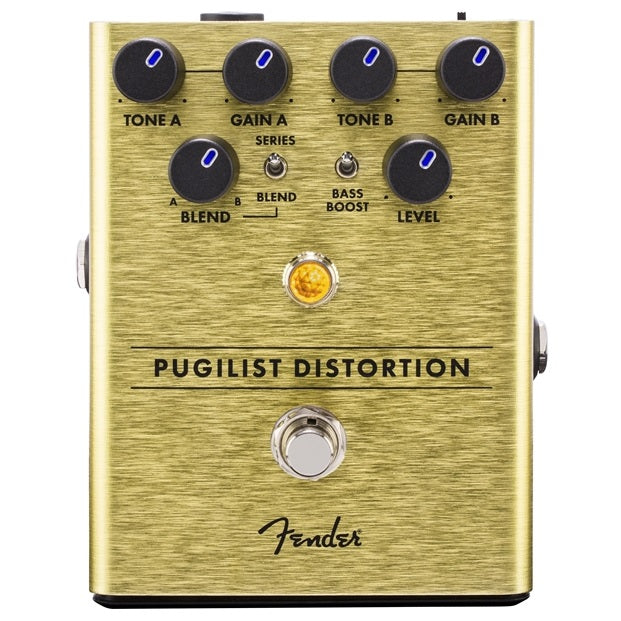 Fender Pugilist Distortion pedal — control knobs detail