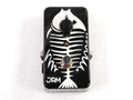 JAM Pedals Ripple Bass black phaser pedal — front view with fish skeleton graphic