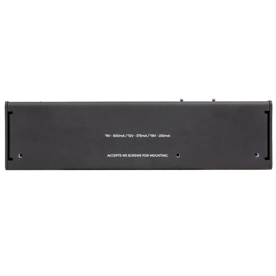 Walrus Audio Canvas Power 8 DC — slim design mounted under pedalboard with L bracket