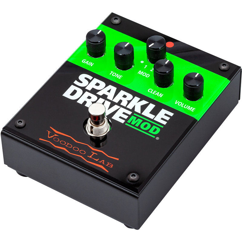 Voodoo Lab Sparkle Drive Mod overdrive pedal — left angled three-quarter view