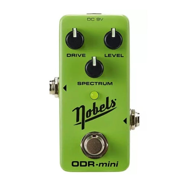 Nobels ODR-Mini green overdrive mini pedal footswitch detail