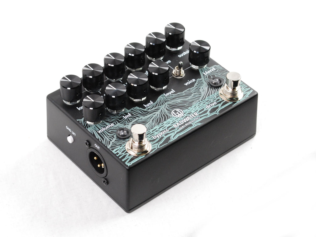 Walrus Audio Badwater bass preamp DI — angled view of used unit
