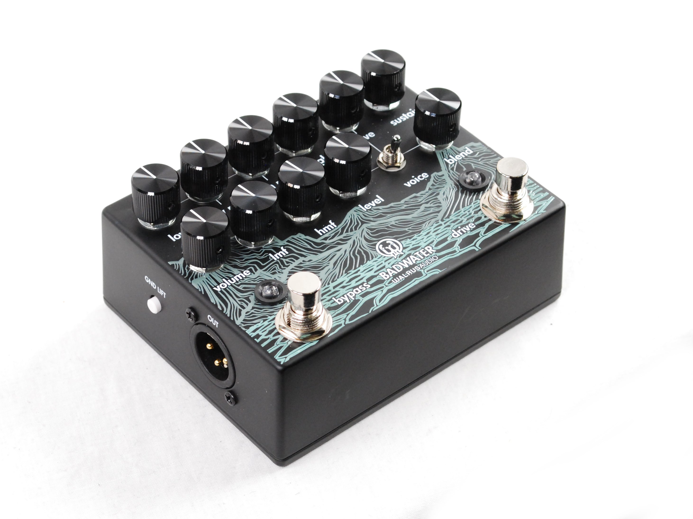 Walrus Audio Badwater bass preamp DI — angled view of used unit