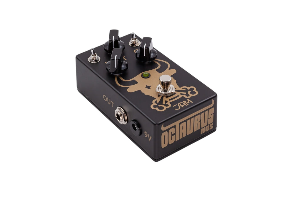JAM Pedals Octaurus NOS black octave fuzz pedal — rear view