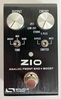 Used Source Audio ZIO boost pedal — black top with output and circuit knobs