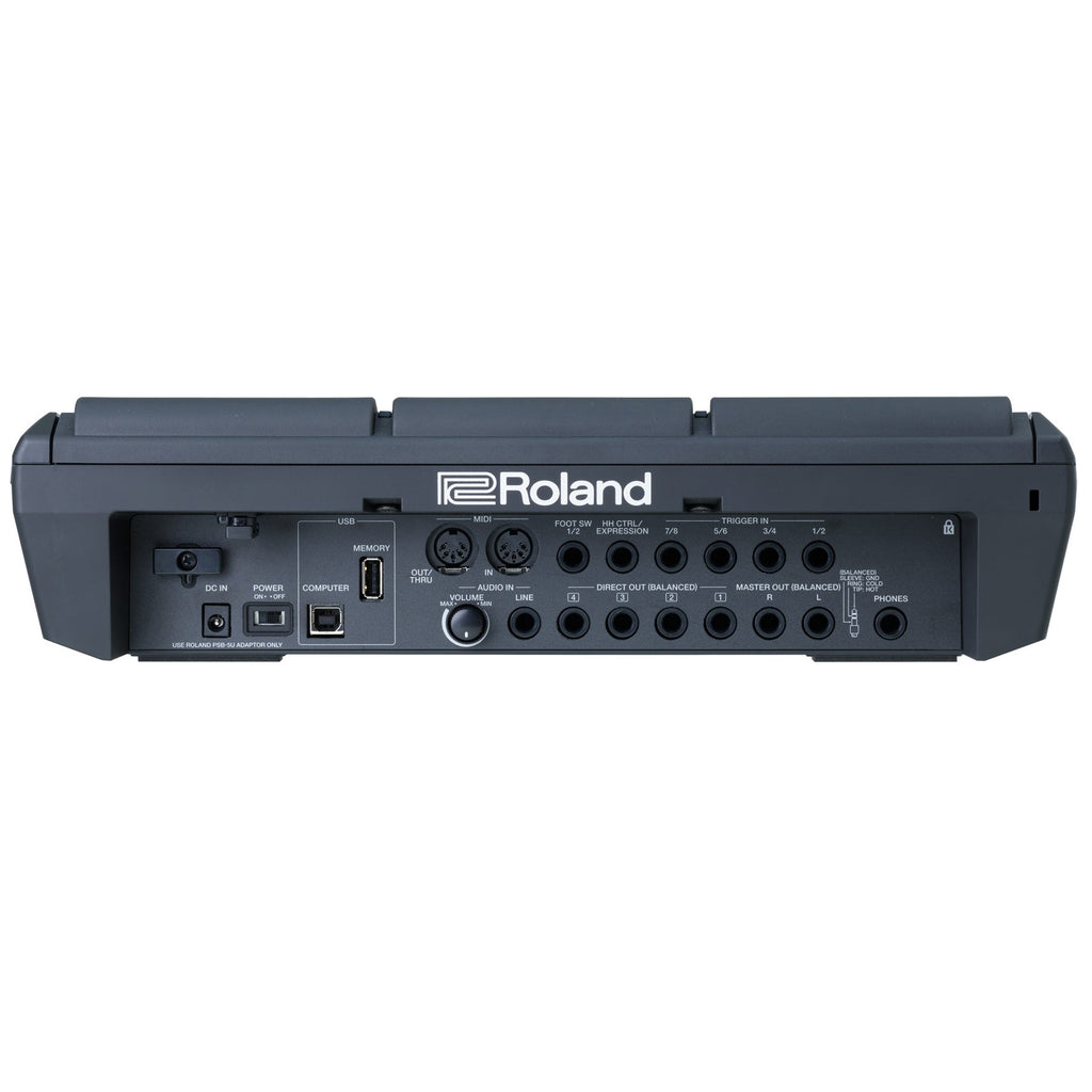 Roland SPD-SX Pro sampling pad — rear input and output panel