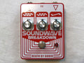 Death By Audio Soundwave Breakdown fuzz pedal — white and red top panel