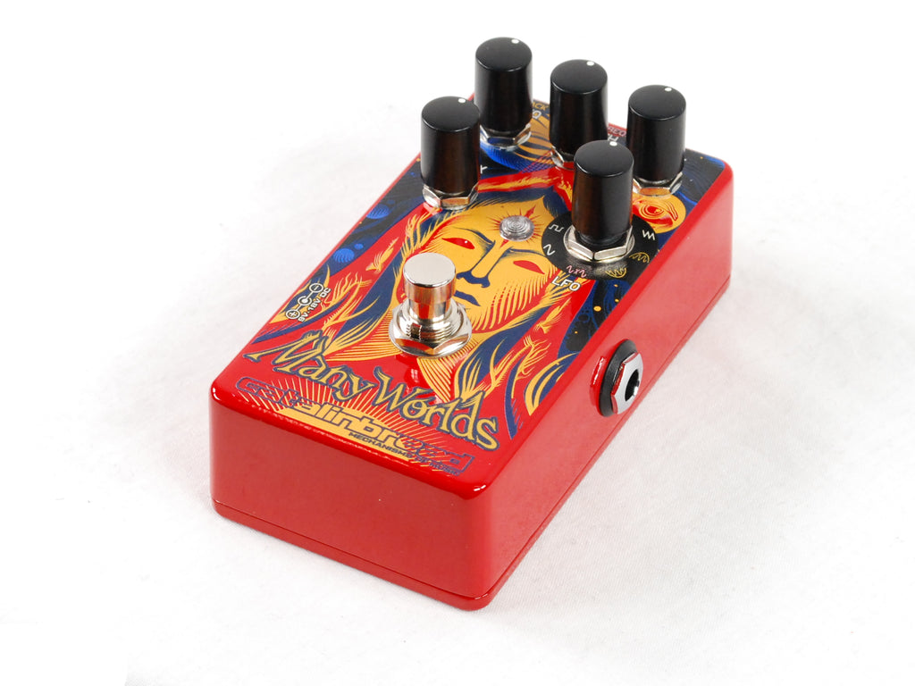Catalinbread Many Worlds phaser pedal — rear jacks view
