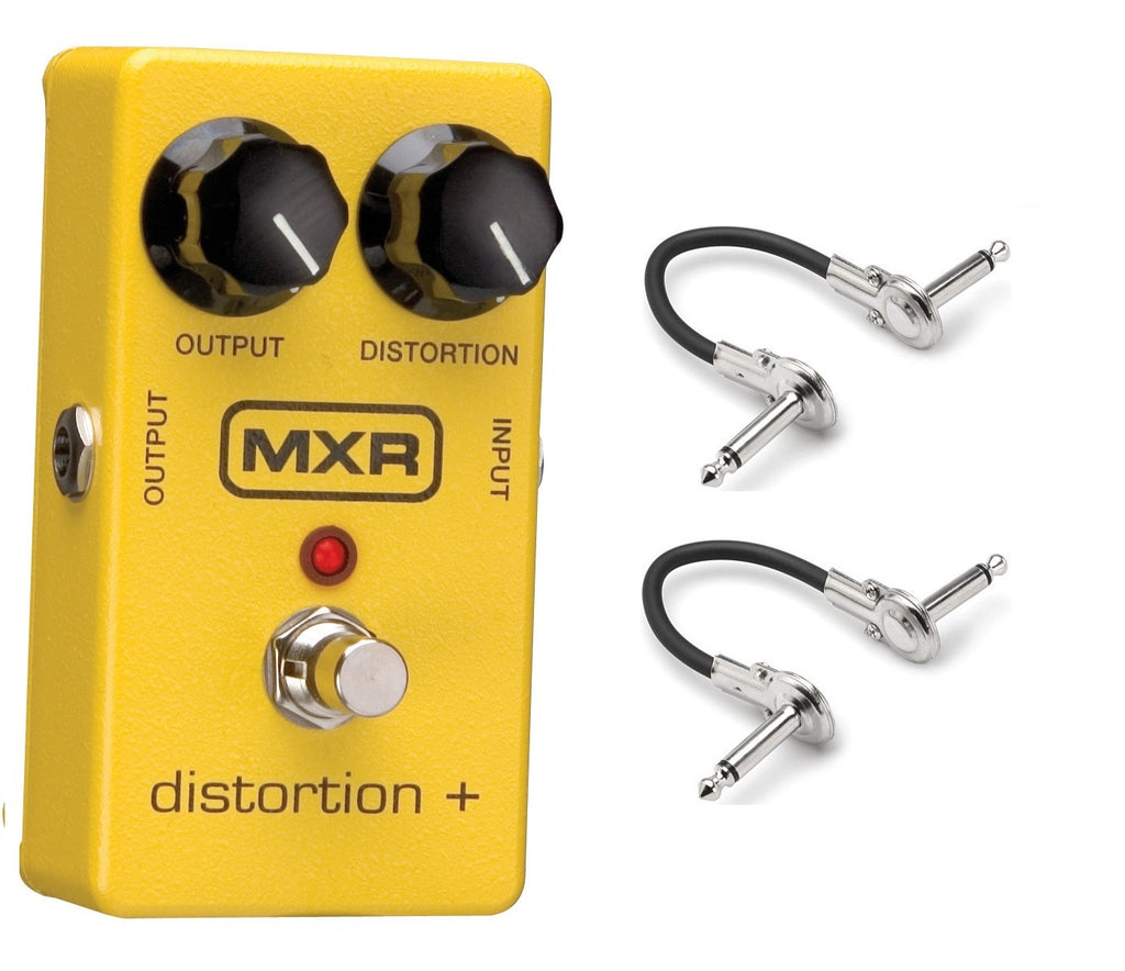 MXR M104 Distortion+ — Output and Distortion knobs top view