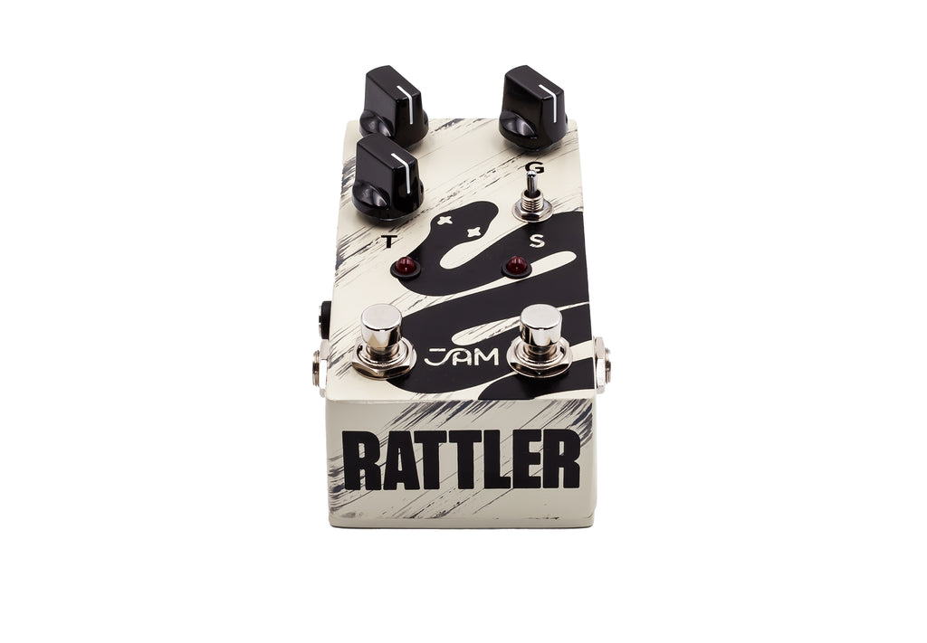 JAM Pedals Rattler mk.2 distortion pedal — angled view