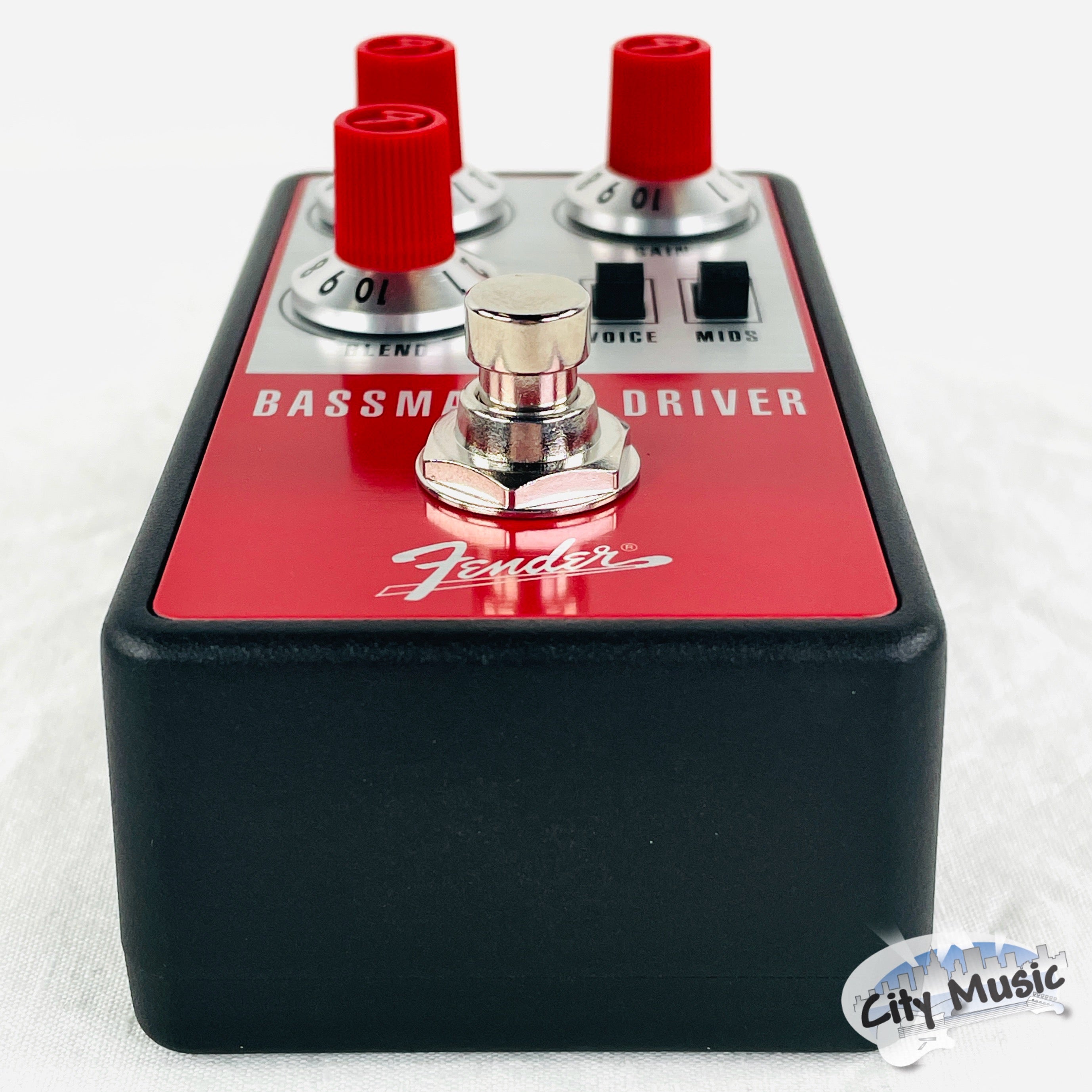 Fender Bassman Driver overdrive pedal — side view